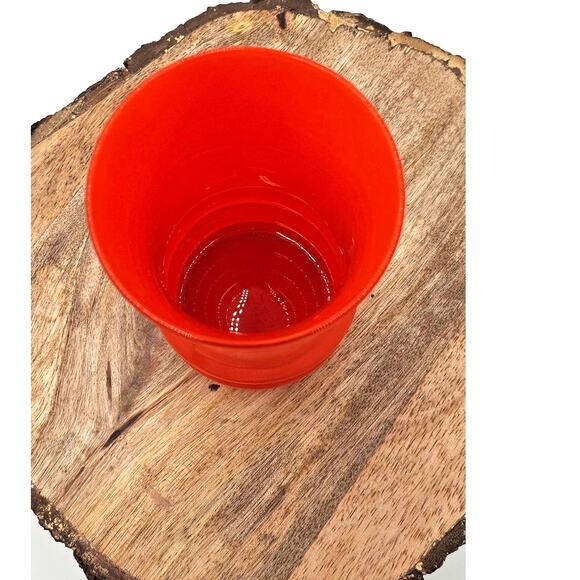 VINTAGE Anchor Hocking Rainbow Tumbler Drinking Glass Orange - Picture 3 of 4